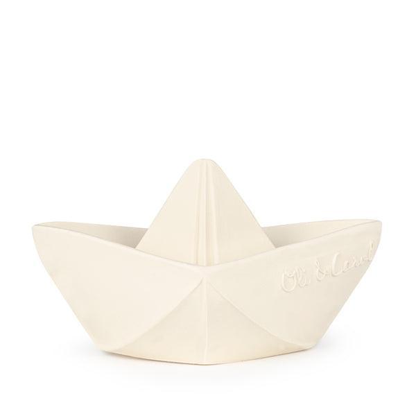 Oli & Carol - Oli & Carol Origami Boat White Teether Toy