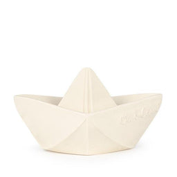 Oli & Carol - Oli & Carol Origami Boat White Teether Toy