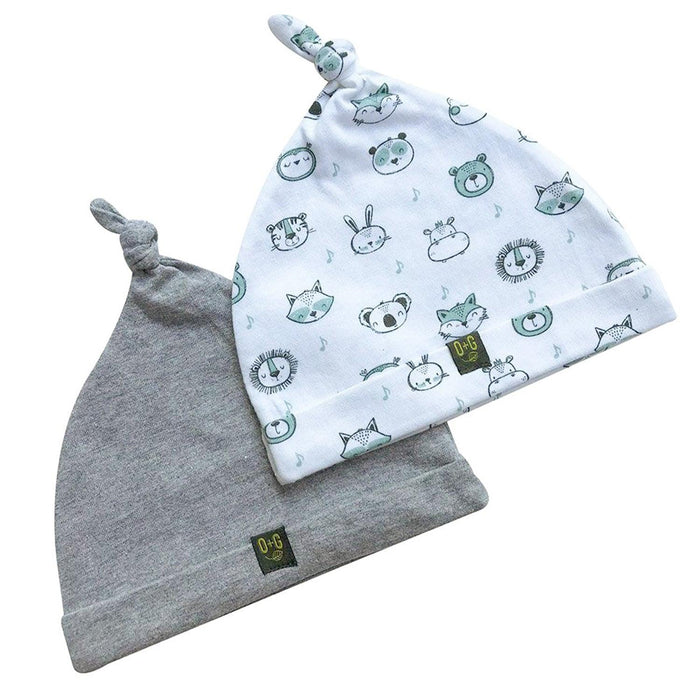 Onyx & Green - Onyx & Green Organic Baby Hat Set - 0-3m