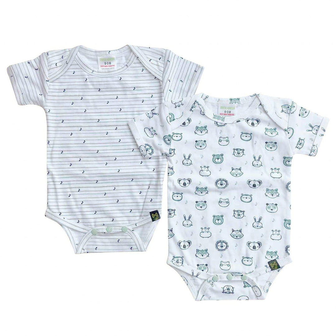 Onyx & Green - Onyx & Green Organic Baby Onesie Set - 2 Pack