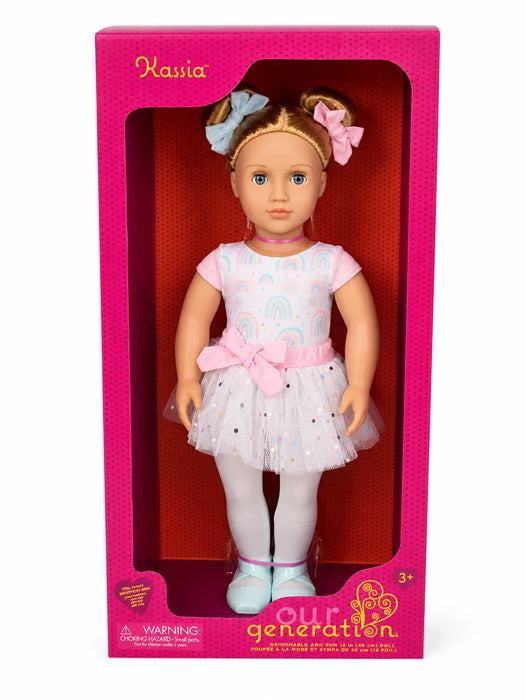 Our Generation® Kassia 18" Fashion Doll with Rainbow Tulle Dress