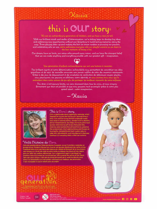 Our Generation® Kassia 18" Fashion Doll with Rainbow Tulle Dress