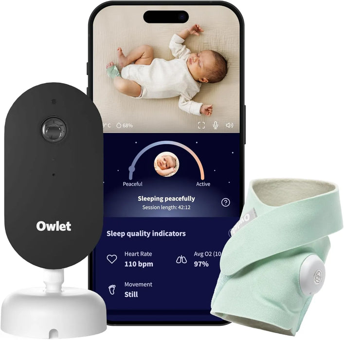 Owlet® Dream Duo Moniteur Bébé Connecté & Dream Sock (3e Génération) - Menthe