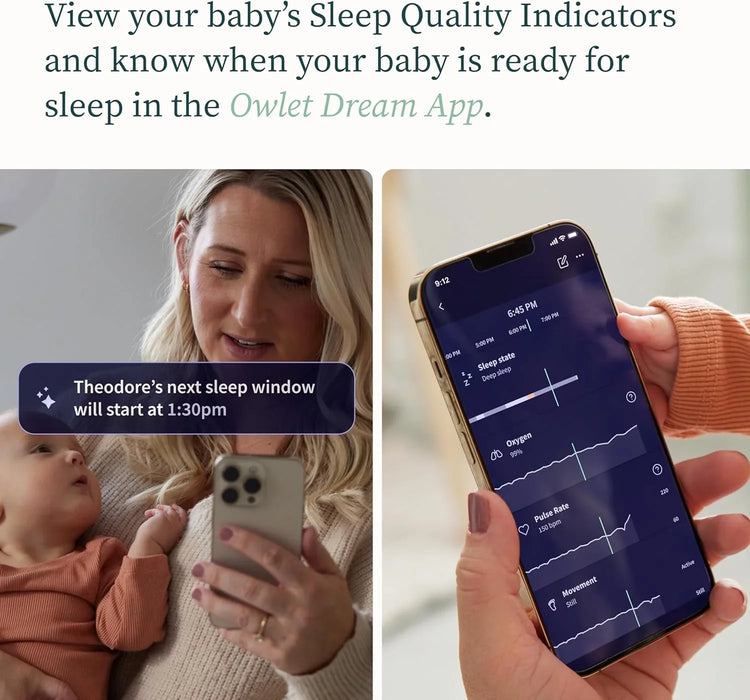 Owlet® - Owlet Dream Duo 2 Baby Heart Rate & Oxygen Monitor + Cam 2 Monitor
