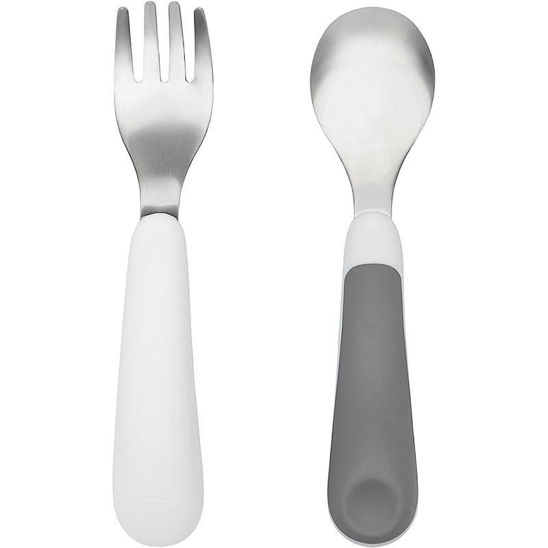 Oxo Tot® - OXO Tot - Baby & Toddler Fork & Spoon Set - Grey