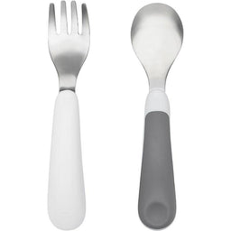 Oxo Tot® - OXO Tot - Baby & Toddler Fork & Spoon Set - Grey
