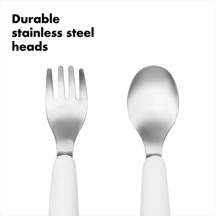 Oxo Tot® - OXO Tot - Baby & Toddler Fork & Spoon Set - Grey