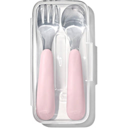 Oxo Tot® - OXO Tot - On The Go Fork & Spoon Set - Baby Feeding Stainless Steel with Travel Case