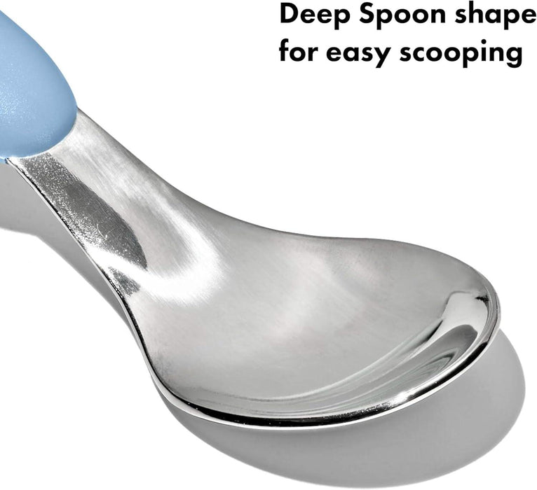 Oxo Tot® - OXO Tot - On The Go Fork & Spoon Set - Baby Feeding Stainless Steel with Travel Case