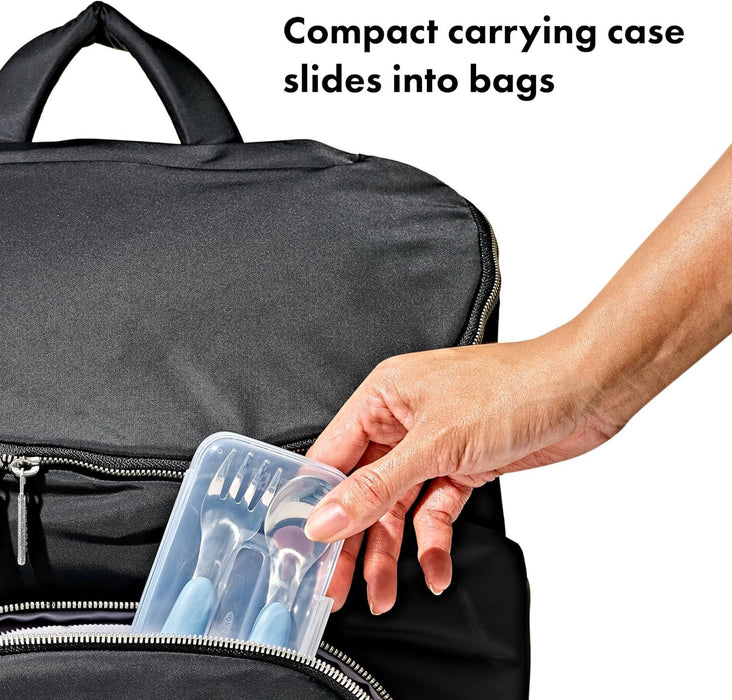 Oxo Tot® - OXO Tot - On The Go Fork & Spoon Set - Baby Feeding Stainless Steel with Travel Case