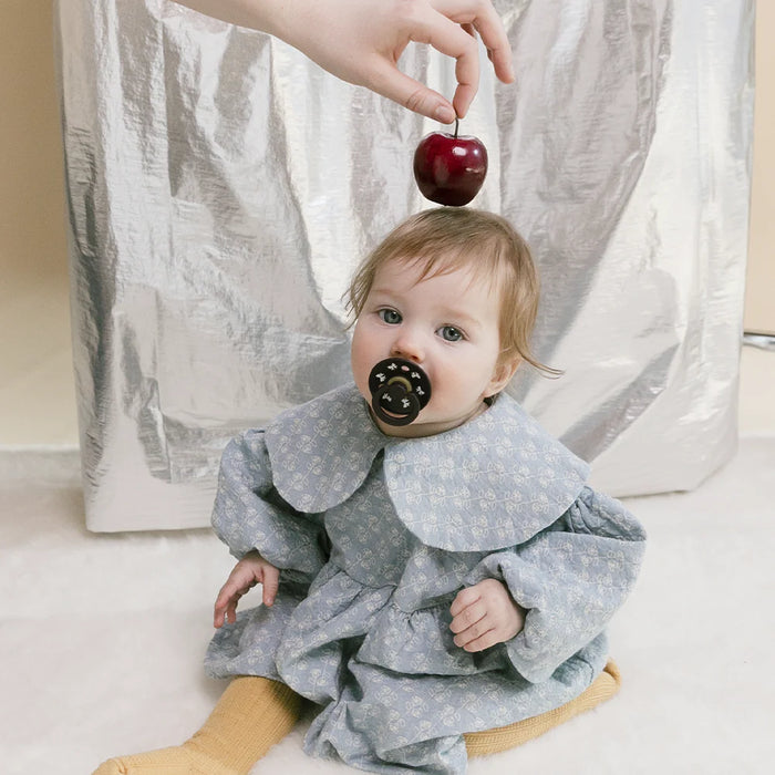 Bibs Original Natural Latex Rubber Pacifiers | ROUND Nipple | 2 COLORS in 1 Pack