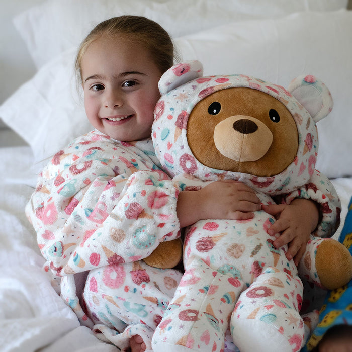 Rose Textiles Sleepover Bear Wearing Hoodie