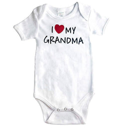 Pam - Pam I Love Grandma Baby Onesie - White