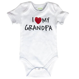 Pam - Pam I Love Grandpa Baby Onesie - White