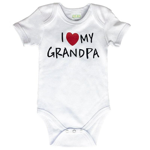 Pam I Love Grandpa Baby Onesie White