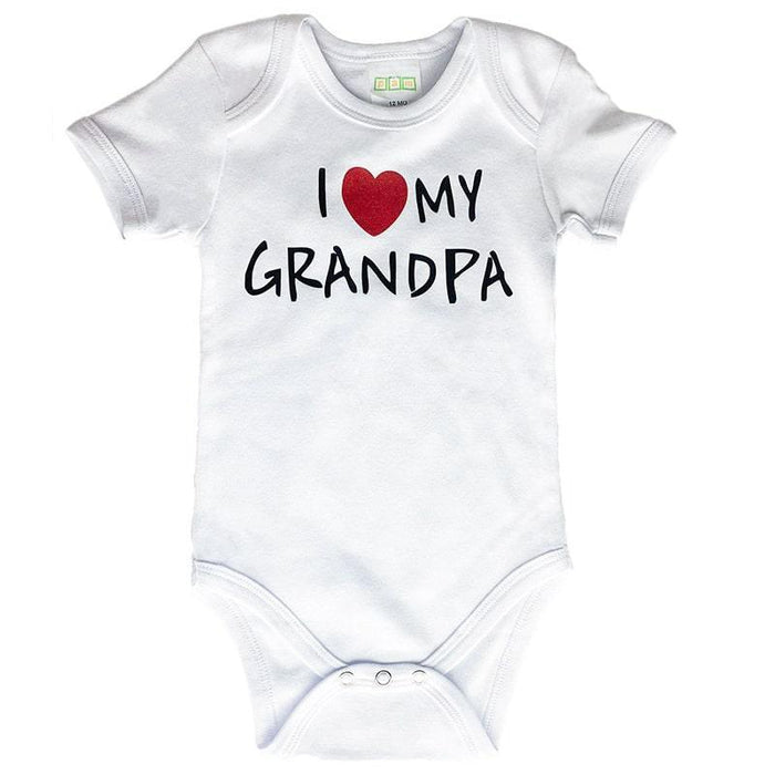 Pam - Pam I Love Grandpa Baby Onesie - White