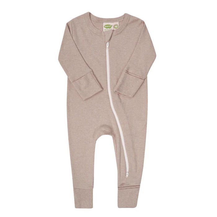 Parade Organics® Snuggle Soft Melange Organic Cotton 2-Way Zipper Baby Romper Size 3M-3T