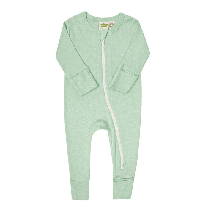 Parade Organics® Snuggle Soft Melange Organic Cotton 2-Way Zipper Baby Romper Size 3M-3T