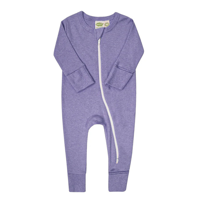 Parade Organics® Snuggle Soft Melange Organic Cotton 2-Way Zipper Baby Romper Size 3M-3T