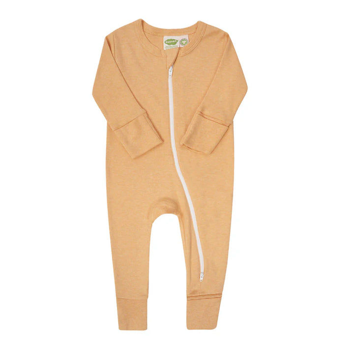 Parade Organics® Snuggle Soft Melange Organic Cotton 2-Way Zipper Baby Romper Size 3M-3T