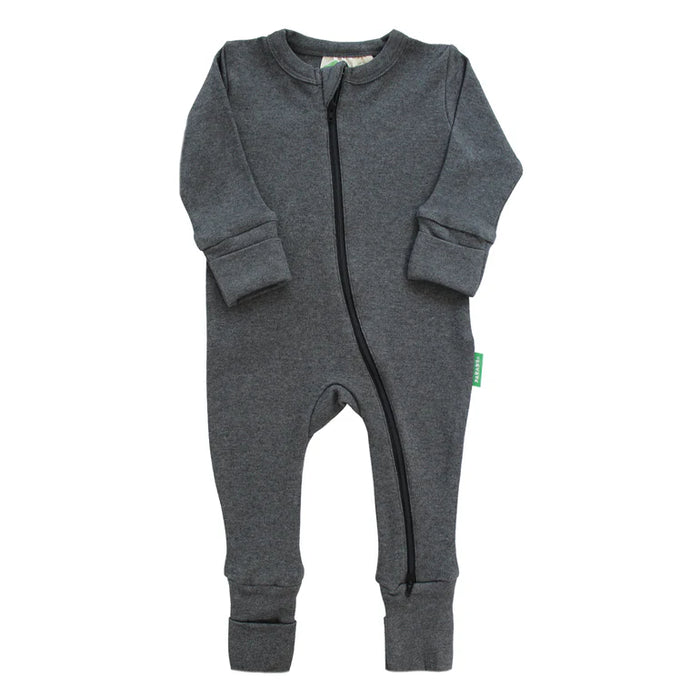 Parade Organics® Snuggle Soft Melange Organic Cotton 2-Way Zipper Baby Romper Size 3M-3T