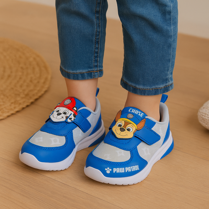 Paw Patrol Blue & Grey Boys' Light-Up Sneakers – Toddler Sizes 6 to 10