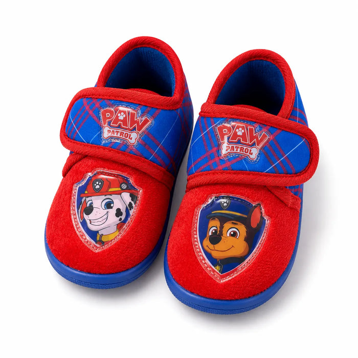 Chausson pour tout-petits Pat’ Patrouille® Chase et Marcus noirs et blancs – Rouge/Bleu – Pointures 5-12