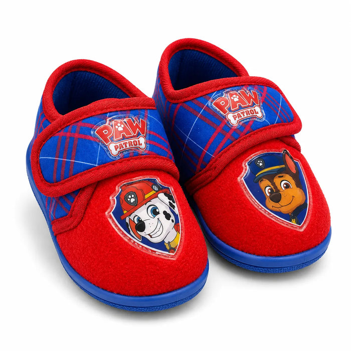 Chausson pour tout-petits Pat’ Patrouille® Chase et Marcus noirs et blancs – Rouge/Bleu – Pointures 5-12