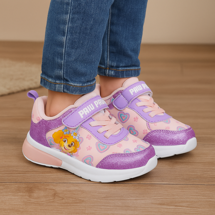 Paw Patrol Girls’ Light-Up Shoes – Rainbow Hearts – Toddler Sizes 6 to 10
