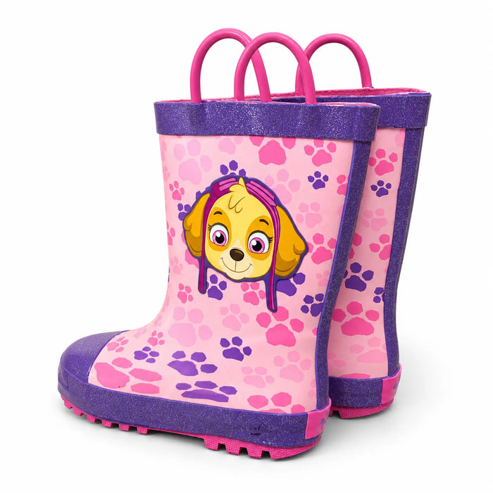 Bottes de pluie Pat' Patrouille® Skye et Everest pour petites filles, noir et blanc – Pointures 6-11