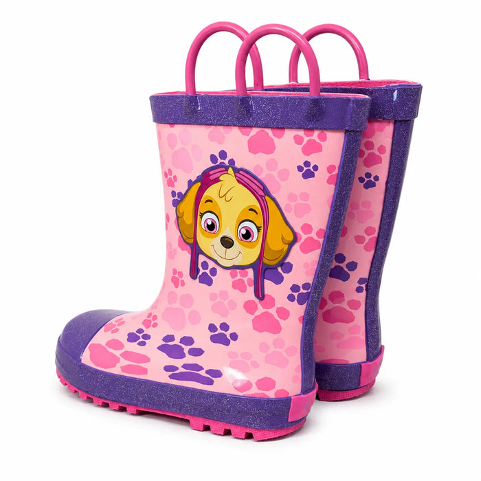 Bottes de pluie Pat' Patrouille® Skye et Everest pour petites filles, noir et blanc – Pointures 6-11