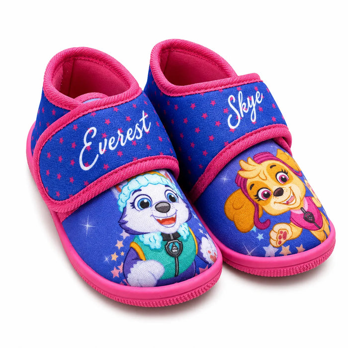 Black & White® Paw Patrol® Skye & Everest Girls Slippers – Blue/Pink – Sizes 5-12
