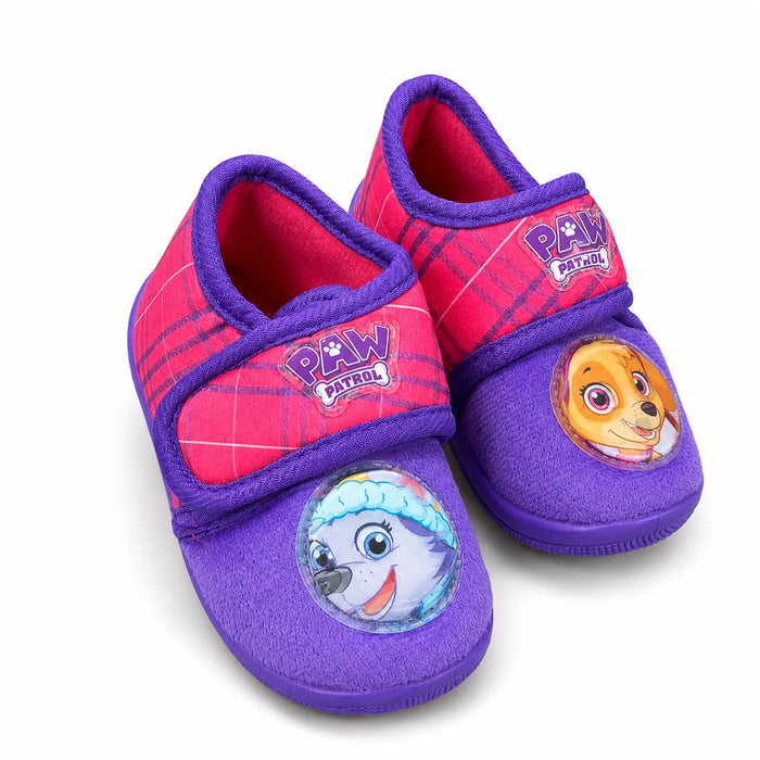 Black & White® Paw Patrol® Skye & Everest Girls Slippers – Pink/Purple – Sizes 5-12