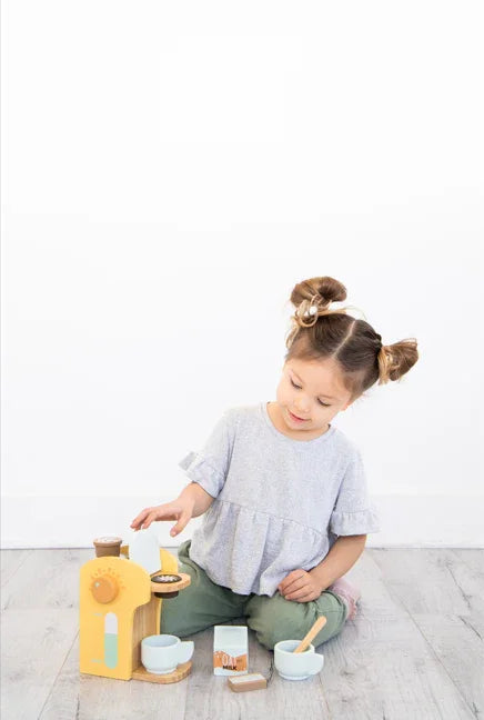 Pearhead® - Barista in Training Wooden Coffee Toy Set | Creative, Durable & Fun