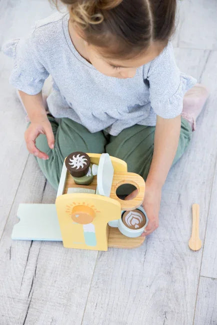 Pearhead® - Barista in Training Wooden Coffee Toy Set | Creative, Durable & Fun