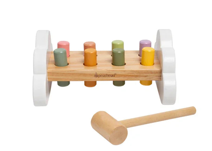 Pearhead® - Wooden Hammer Bench | Classic, Durable & Developmental Toy