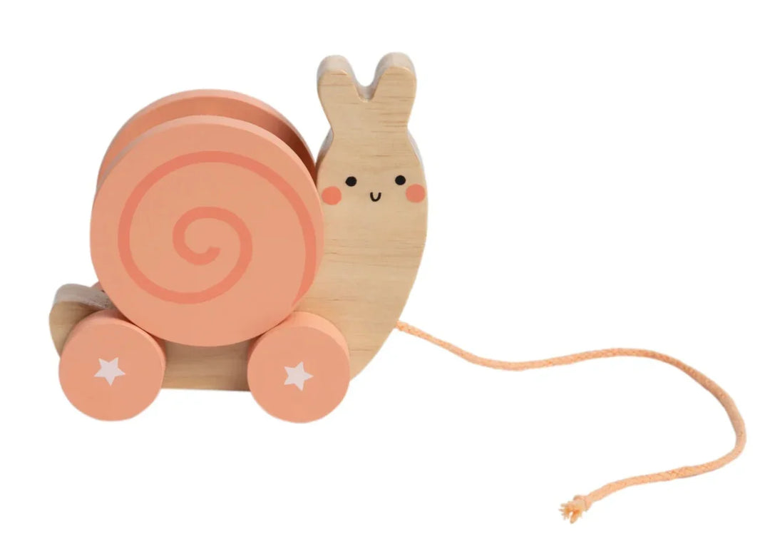 Pearhead® - Wooden Snail Pull Toy by Pearhead | Durable, Charming & Developmental