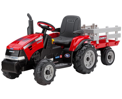 Peg Perego® - Peg Perego Kids Case IH Magnum Tractor & Trailer High-performance 12 Volt - Red