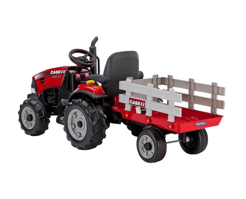 Peg Perego® - Peg Perego Kids Case IH Magnum Tractor & Trailer High-performance 12 Volt - Red