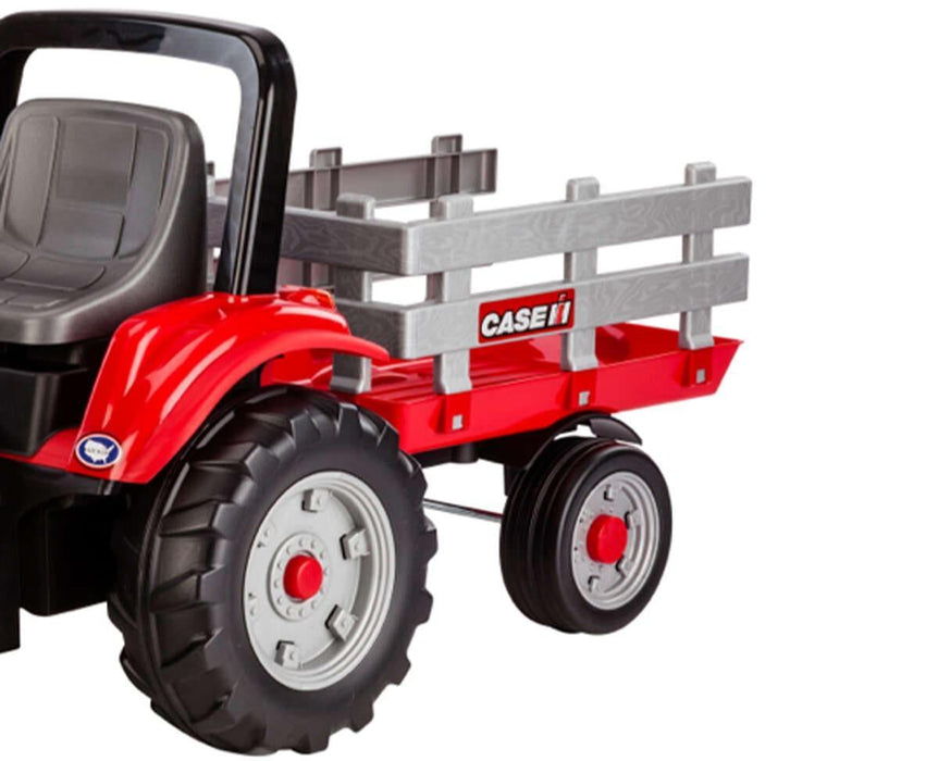 Peg Perego® - Peg Perego Kids Case IH Tractor & Trailer - Chain Driven Pedals - Red