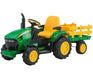 Peg Perego® - Peg Perego Kids J.D. Ground Force Tractor & Trailer - High-performance 12 Volt - Green