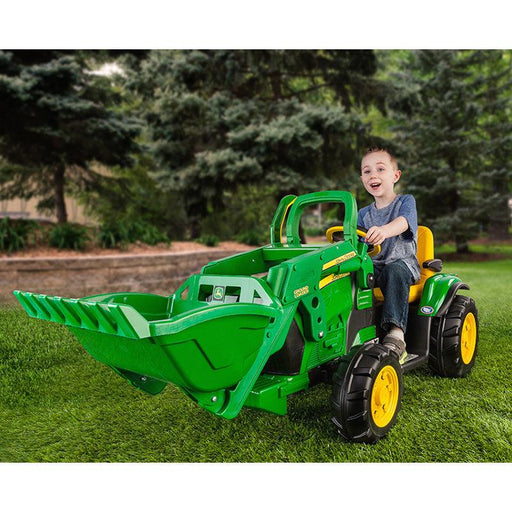 Peg Perego® - Peg Perego Kids J.D. Ground Loader Tractor - High-performance 12 Volts - Green