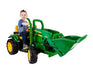 Peg Perego® - Peg Perego Kids J.D. Ground Loader Tractor - High-performance 12 Volts - Green