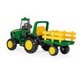 Peg Perego® - Peg Perego Kids J.D. Heavy Duty Tractor with Trailer - High Performance 12 Volts - Green