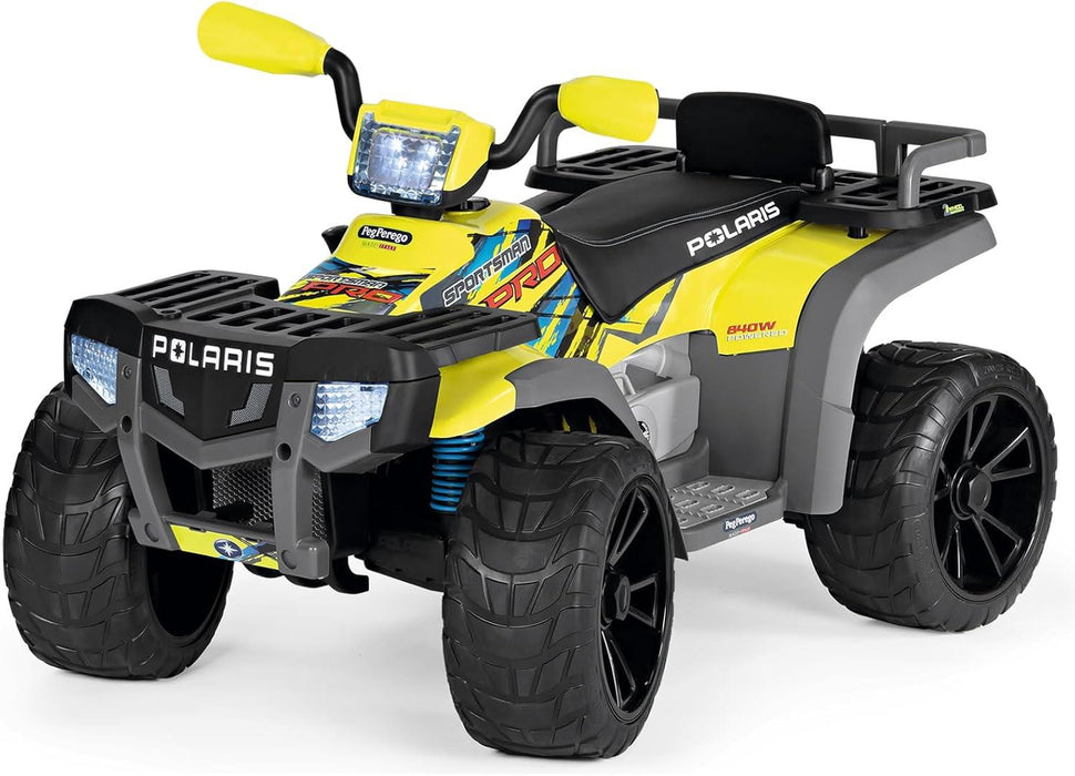 Peg Perego® - Peg Perego - Polaris Sportsman PRO, Citris, 24V, 2 Seater Ride on ATV for Kids