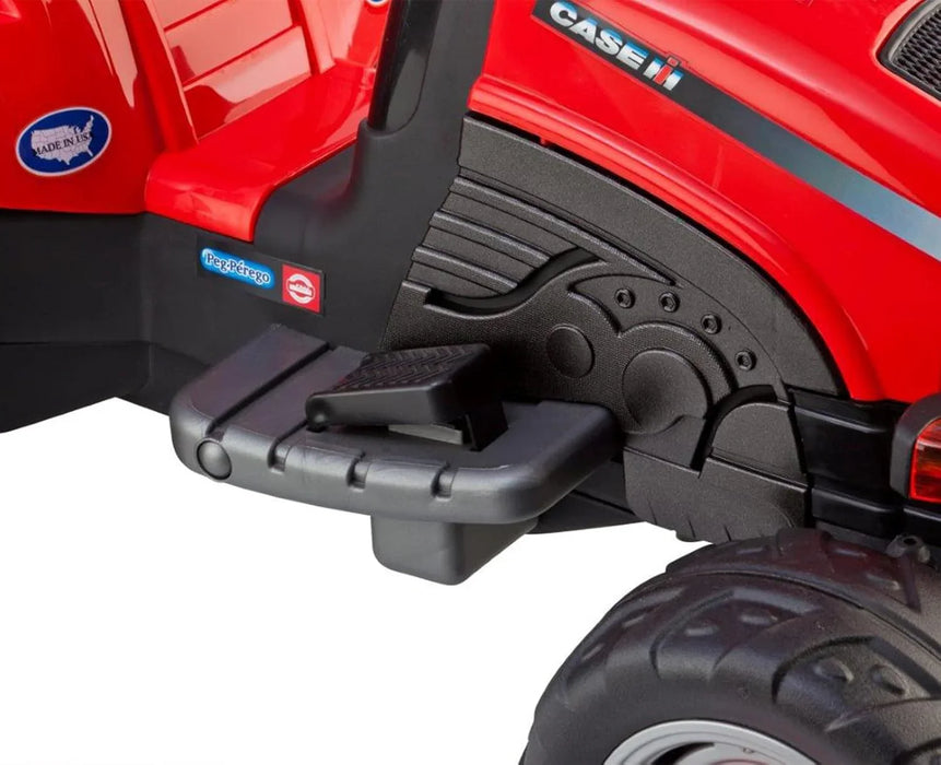Peg Perego® - Peg Perego Toddler Case IH Lil Tractor & Trailer - 6 Volts Dual Drive Axle - Red