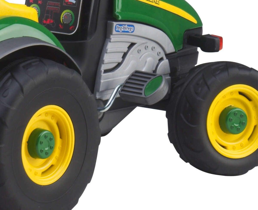 Peg Perego® - Peg Perego Toddler John Deere Farm Tractor & Trailer - Chain Driven Pedals - Green
