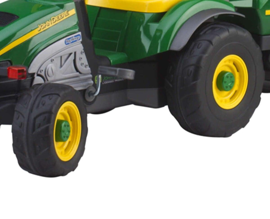 Peg Perego® - Peg Perego Toddler John Deere Farm Tractor & Trailer - Chain Driven Pedals - Green