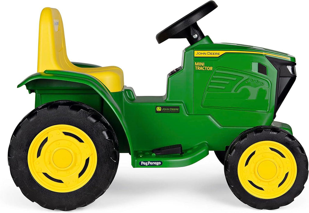 peg perego 6 volt Peg Perego John Deere Toddler Mini Ride On Tractor | 6 Volt | Dual Drive Axle