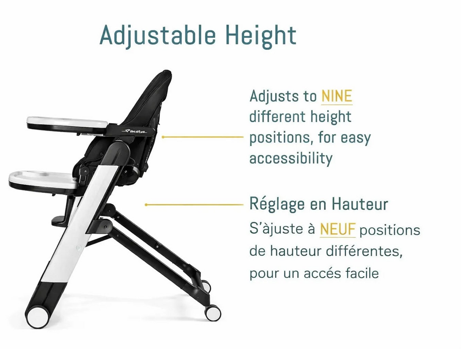 peg perego siesta black Peg Perego Siesta High Chair – Made in Italy, Luxury Design